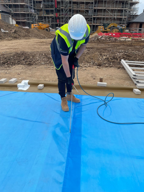 ground gas membrane integrity testing